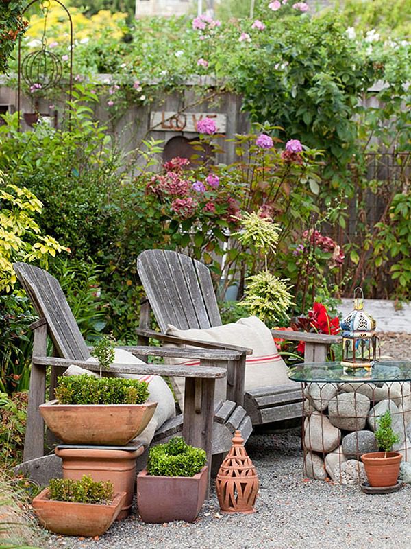 Τραπεζάκι με πέτρες και σύρμα