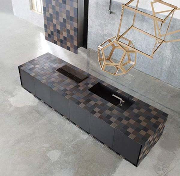 Μοντέρνα κουζίνα από ανακυκλώσιμα υλικά