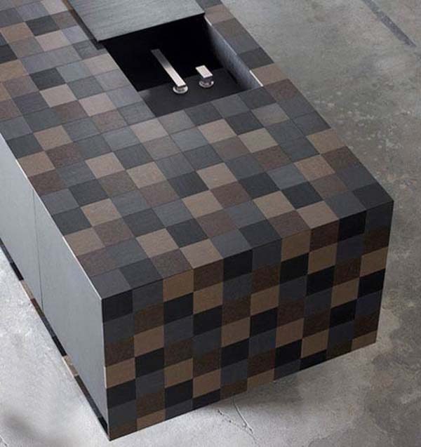 Μοντέρνα κουζίνα από ανακυκλώσιμα υλικά